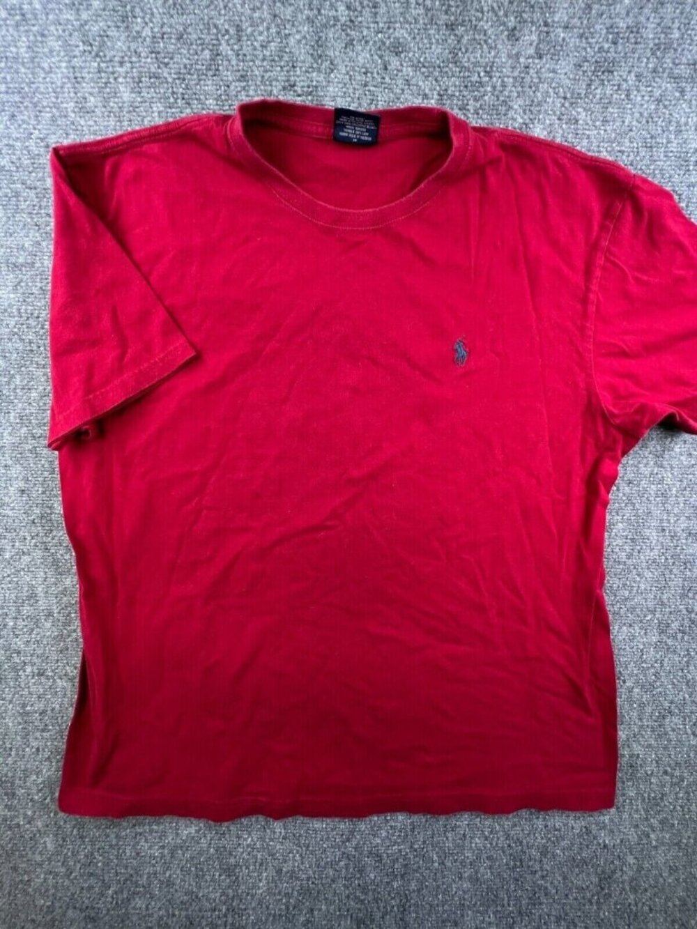Polo Ralph Lauren Short Sleeve T Shirt Mens Large Red Pony Logo Cotton